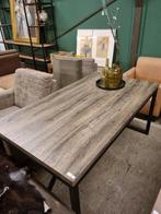 Industriële Eettafel - 4 persoons metalen poten, Ophalen, ., Zo goed als nieuw, .