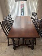 Kersenhouten eettafel met 6 bijpassende stoelen., Huis en Inrichting, Complete eetkamers, Ophalen of Verzenden, Gebruikt, 4 tot 6 stoelen