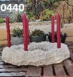 tafel decoratie bloemen krans voor 5 kaarsen., Ophalen, Overige materialen, Wit, Nieuw