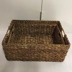 Set van 2 manden – waterhyacint - handgemaakt - TTM Wonen, Mand, Www.ttmwonen.nl, Www.ttmwonen.nl, Nieuw