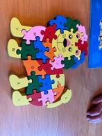 Houten Puzzel Leeuw met Letters, Kinderen en Baby's, Speelgoed | Kinderpuzzels, Ophalen, 2 tot 4 jaar, Meer dan 50 stukjes, Zo goed als nieuw
