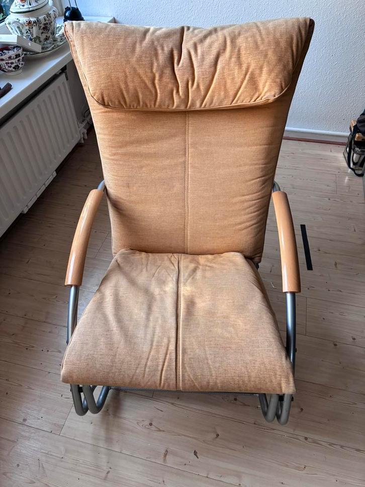 Design stoel Bonaldo Italy, Huis en Inrichting, Fauteuils, Gebruikt, Metaal, Stof, 50 tot 75 cm, Minder dan 75 cm, Ophalen