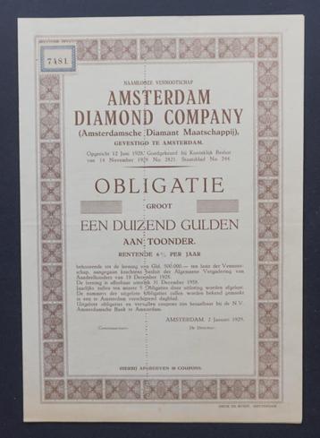 Amsterdamsche Diamant Mij - Amsterdam - 1929 beschikbaar voor biedingen