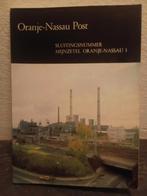 Oranje-Nassau Post Sluitingsnummer Mijnzetel ORANJE NASSAU 1, Ophalen of Verzenden, 20e eeuw of later, Zo goed als nieuw