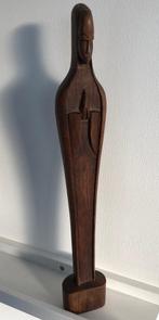 Vintage houten Maria beeld beeldje hout. Art Deco stijl, Ophalen of Verzenden