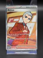 Trainer Atticus - Pokémon Prismatic Evolutions - #134 PRE, Ophalen of Verzenden, Zo goed als nieuw, Losse kaart, Foil