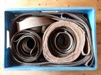 leer, Hobby en Vrije tijd, Stoffen en Lappen, Gebruikt, Bruin, Leer of Kunstleer, Ophalen of Verzenden