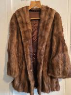 Vintage echt bont bontjas - erfstuk met initialen, Ophalen of Verzenden, Zo goed als nieuw, Maat 38/40 (M), Bruin