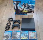 PS4 Slim 1TB met originele doos. +4 spellen, Ophalen, Met 2 controllers, 1 TB, Slim