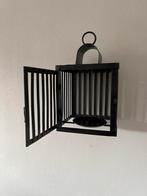 Lantaarn zwart metaal, 25 tot 50 cm, Zwart, Ophalen of Verzenden, Zo goed als nieuw