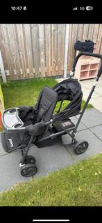Dubbele buggy Joovy caboose, Kinderen en Baby's, Ophalen, Zo goed als nieuw, Overige merken, Verstelbare rugleuning