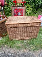 Grote vintage rietenmand, Ophalen of Verzenden, Gebruikt, Riet, Mand