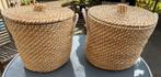 2 Zeegras Manden met Deksel en handvaten - Ophalen!, Huis en Inrichting, Woonaccessoires | Schalen en Manden, Ophalen, Overige materialen