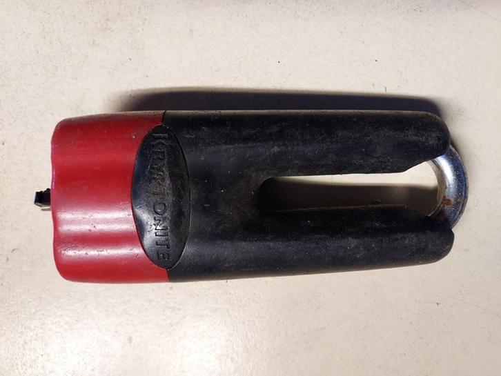 Kryptonite schijfrem slot met sleutel + herinnering kabel, Motoren, Accessoires | Sloten, Gebruikt, Verzenden