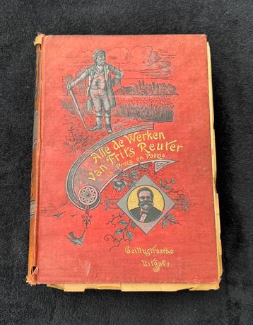 Antiek boek Frits Reuter – Geïllustreerd – D.Bolle, ca. 1890 beschikbaar voor biedingen