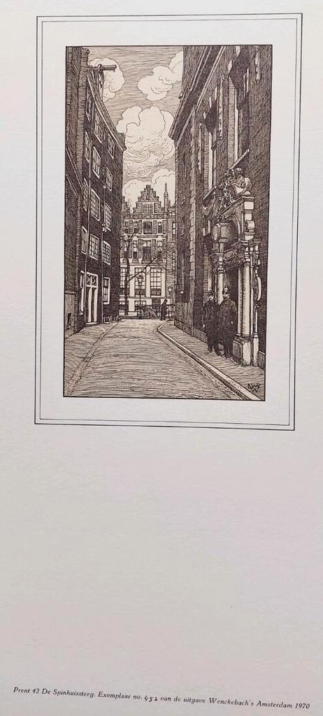 Spinnenhuissteeg ... Amsterdam ..., Antiek en Kunst, Kunst | Tekeningen en Foto's, Ophalen of Verzenden