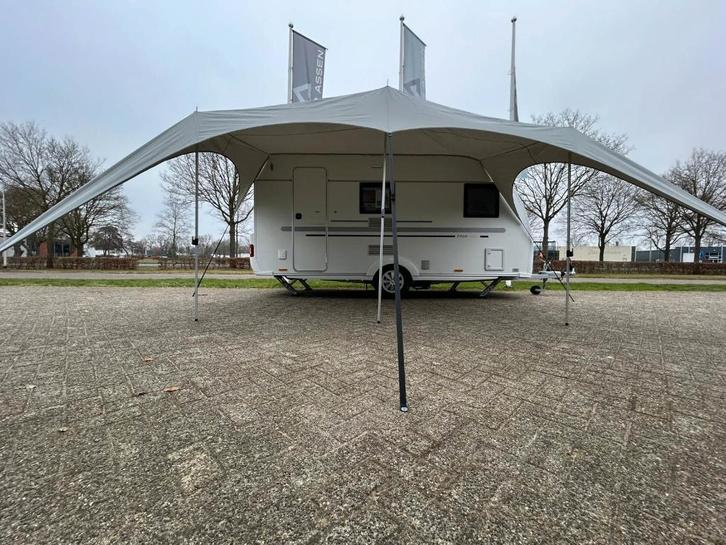 Trekking luifel - Grijs 350 (Demomodel), Caravans en Kamperen, Voortenten en Luifels, Nieuw, Overige merken, Ophalen of Verzenden