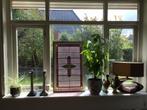 Zeer mooi glas in lood raam in origineel kozijn, Antiek en Kunst, Curiosa en Brocante, Ophalen of Verzenden