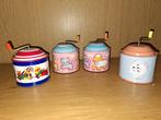 4Vintage blikken  speelmuziekdoosjes  met opwindmechanisme, Ophalen of Verzenden, Zo goed als nieuw