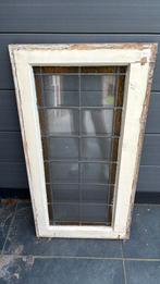 Heel mooi glas in lood raam te koop! Brocant rustiek, Ophalen of Verzenden, Zo goed als nieuw, Minder dan 80 cm, Glas in lood