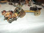 Lineol , artillerie , kar, paarden, kanon, figuren, Antiek en Kunst, Ophalen of Verzenden