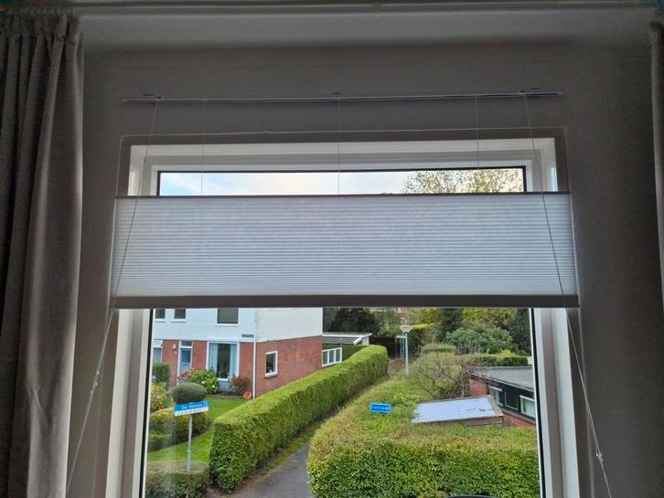 Plissé Gordijn wit - Top Down Bottom Up, Huis en Inrichting, Stoffering | Gordijnen en Lamellen, Zo goed als nieuw, Ophalen