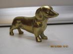 messing teckel 16 cm lang hond (365), Ophalen of Verzenden, Gebruikt, Dier