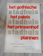 Vintage affiche Amsterdamse stadhuizen., Verzamelen, Ophalen of Verzenden, A1 t/m A3, Overige onderwerpen, Rechthoekig Staand