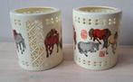 2x porselain horse, hollow out, kwast/pennen bak, Ophalen of Verzenden, Zo goed als nieuw