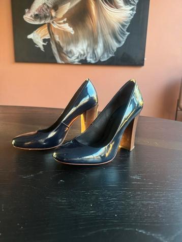 Tory Burch Pumps - Donkerblauw Lakleer - Maat 39,5 beschikbaar voor biedingen