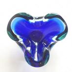 Vintage Murano glas asbak prachtige blauw tinten, Gebruikt, Ophalen of Verzenden, Asbak