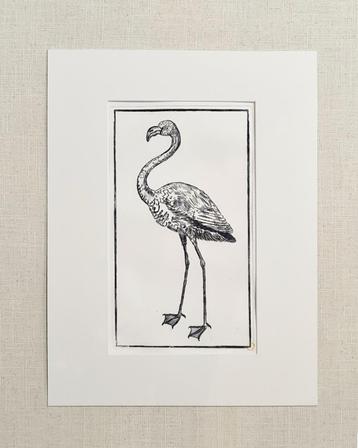 Ets Flamingo met passe partout 30x40 cm beschikbaar voor biedingen
