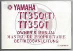 Yamaha TT350 TT350 T manual Betriebsanleitung (2884z), Motoren, Handleidingen en Instructieboekjes, Yamaha