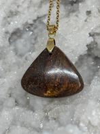 Boulder Opaal Edelsteenketting - Roestvrijstaal, Bruin, Nieuw, Ophalen of Verzenden, Steen of Mineraal