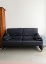 Designerbank Echt lederen 2 x 2 zits banken SET, Ophalen, 150 tot 200 cm, Zo goed als nieuw, Leer