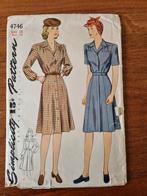Vintage naaipatroon simplicity 4746 jurk, Hobby en Vrije tijd, Kledingpatronen, Ophalen of Verzenden, Zo goed als nieuw, Vrouw