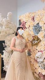 Jurk, Trouwjurk, Beige, Ophalen of Verzenden, Zo goed als nieuw