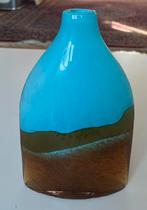 Handgemaakte glazen  vaas frij zwaar, Overige kleuren, Ophalen of Verzenden, Minder dan 50 cm, Glas