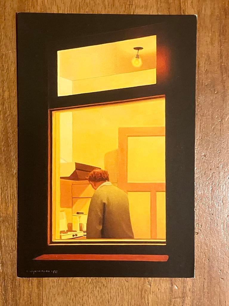 Gerrit Wijngaarden - Man in Keuken, Ophalen of Verzenden, 1980 tot heden, Ongelopen, Gebouw