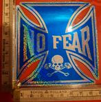Mooie glinstert sticker lichtblauw No Fear doodshoofd, Ophalen of Verzenden, Zo goed als nieuw