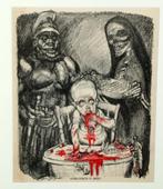 Johannes C B (Jan) Sluijters(1881) Lithografie"Oorlogken"Ges, Antiek en Kunst, Kunst | Litho's en Zeefdrukken, Ophalen of Verzenden