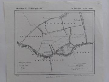 82 / Koudekerk Oudshoorn Woubrugge Hoogmade Litho uit 1865 beschikbaar voor biedingen