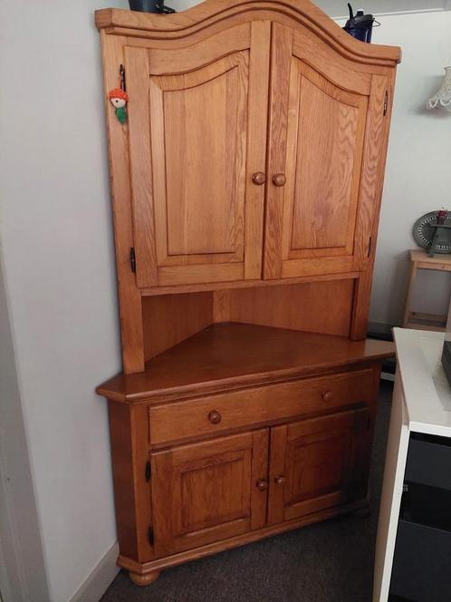 Grenen Hoekkast met Lade en Deuren, Huis en Inrichting, Kasten | Buffetkasten, Gebruikt, 150 tot 200 cm, 100 tot 150 cm, 50 tot 75 cm