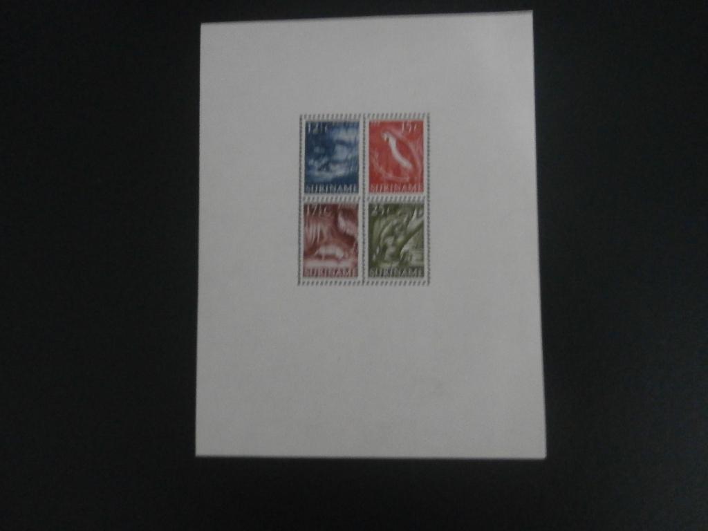 SURINAME 1955; BLOK INHEEMSE VOORSTELLINGEN, Postzegels en Munten, Verzenden, Postfris