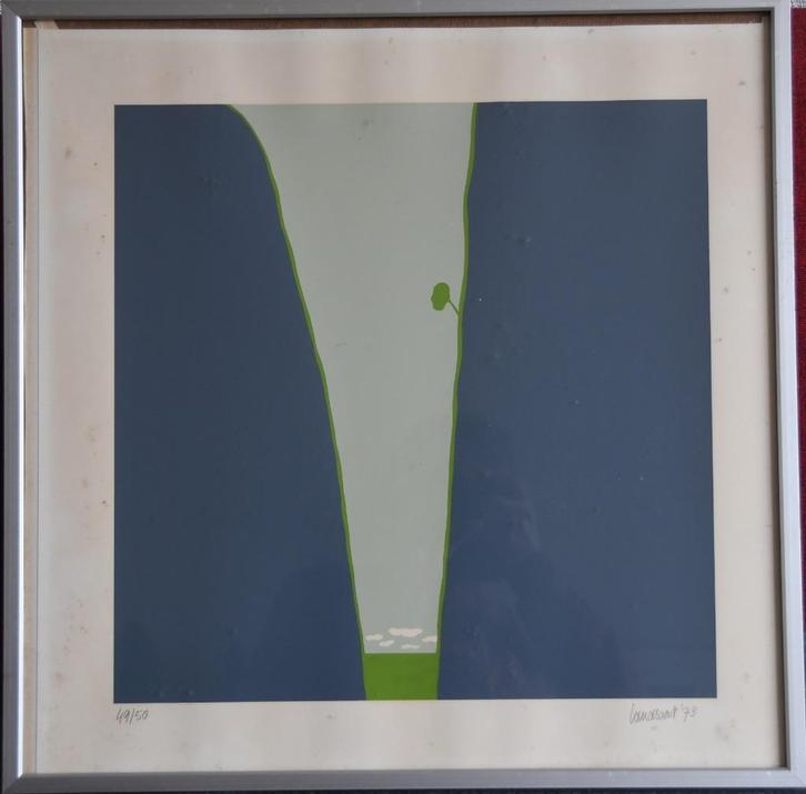 '' Hans Landsaat '' drie maal, Antiek en Kunst, Kunst | Litho's en Zeefdrukken, Ophalen of Verzenden