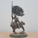 Minas Tirith Gondor Banner Bearer (mounted) (metal) - LotR, Figuurtje(s), Zo goed als nieuw, Geverfd, Lord of the Rings