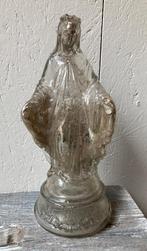Brocante glazen Maria - Mariabeeldje / Armeluis zilver, Ophalen of Verzenden