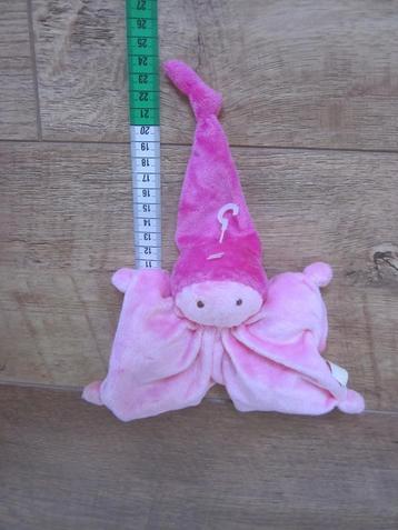 Difrax superzacht licht - donkerroze knuffeldoek popje spook beschikbaar voor biedingen