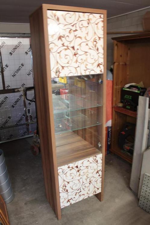 vitrinekast spiegelwand, Huis en Inrichting, Kasten | Vitrinekasten, Gebruikt, 200 cm of meer, 50 tot 100 cm, 25 tot 50 cm, Met deur(en)