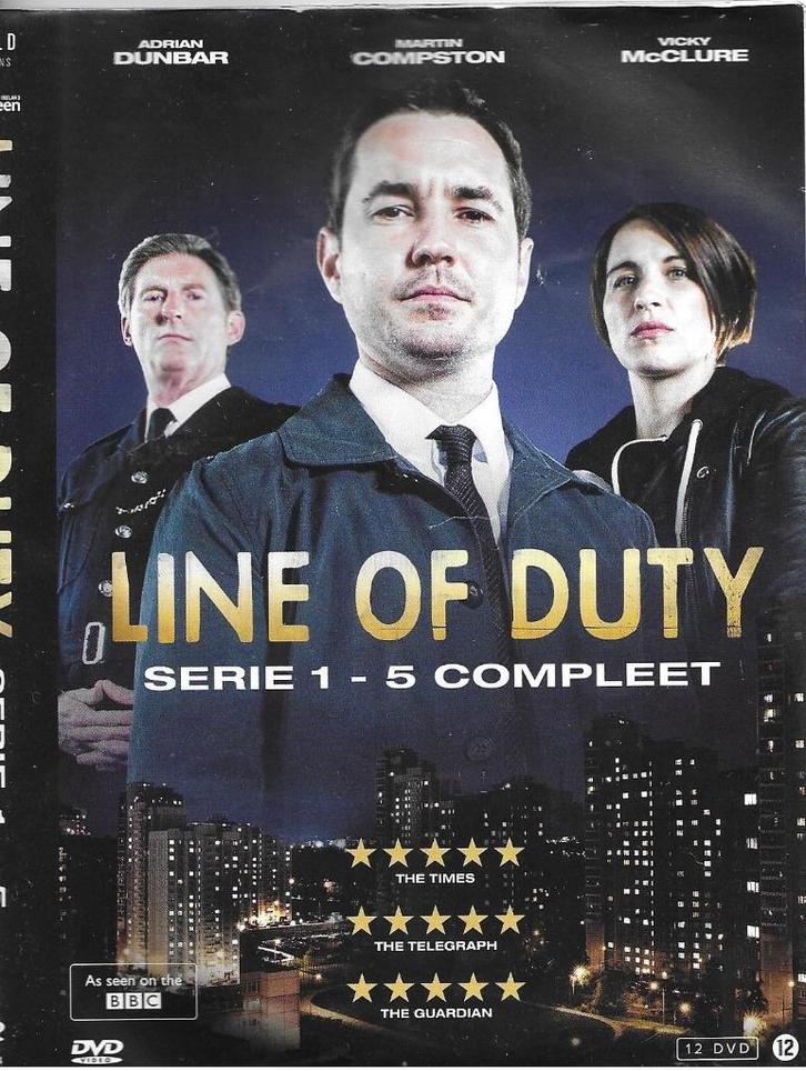 Line of Duty  5 seizoenen , 12 dvd's, Cd's en Dvd's, Dvd's | Tv en Series, Zo goed als nieuw, Thriller, Vanaf 16 jaar, Verzenden